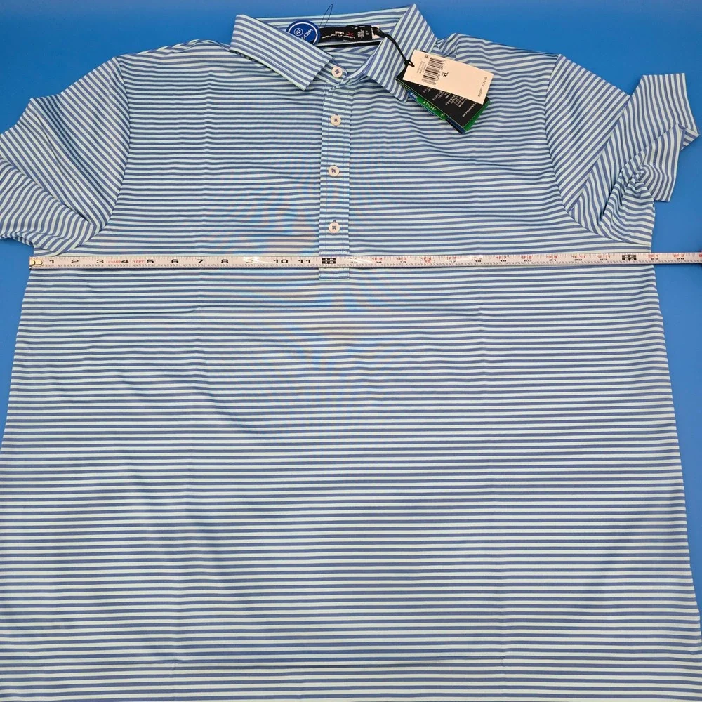 RLX Ralph Lauren Men's XL Striped Golf Polo‎ Shirt, New with Tags MSRP $110